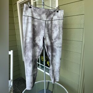 Nike Gray Leggings with Tie-Dye Pattern